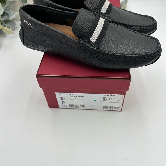Men\'s Bally pebble grain, leather driver loafers size 10.5 made in Italy main image 7